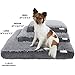 Paws & Pals Dog Bed for Pets & Cats - Bolster Foam Deluxe Bedding Cuddler Lounger Two-Toned Design for Travel, Home & Crate - Gray - 24 Inch