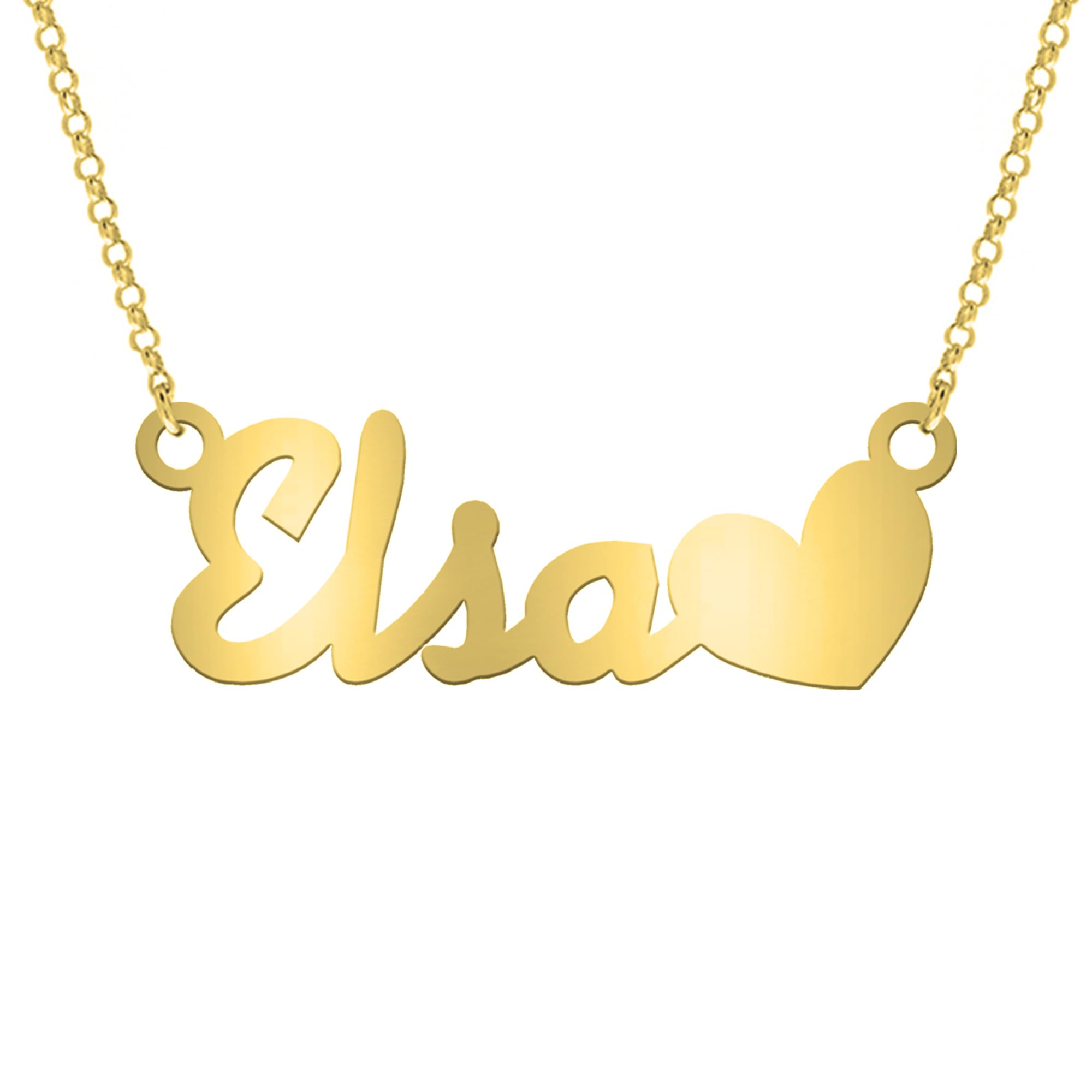 Mi Joya Personalizada Collar con Nombre Personalizado Plata Chapado en Oro 18K - Colgante con Nombre Joya Personalizada Navidad, Aniversario, Día de la madre - Ideas de Regalos de Cumpleaños para Mujer, Niña, Madre, Hija