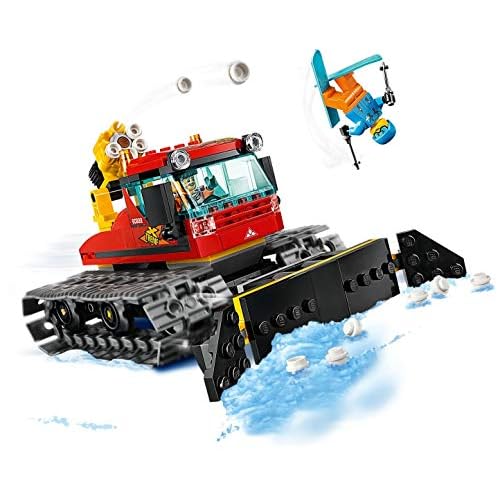 LEGO 60222 City Pistenraupe, Bauspielzeug mit 2 Minifiguren, Winter-Sets für Kinder