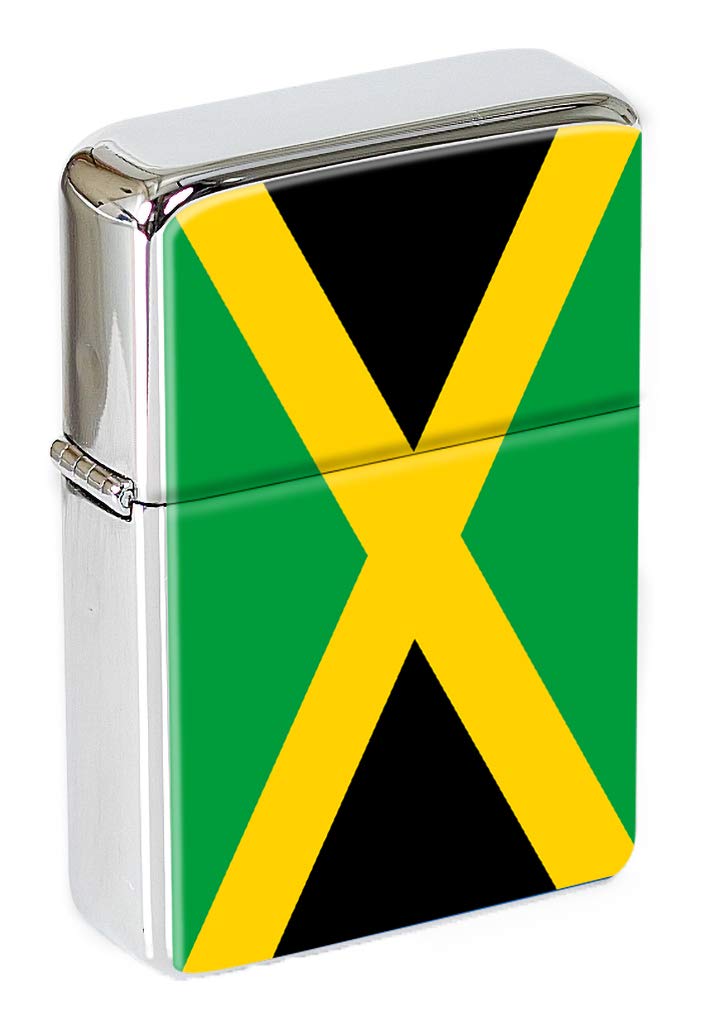 Giftshop Uk Silver Jamaica Flip Top Lighter
