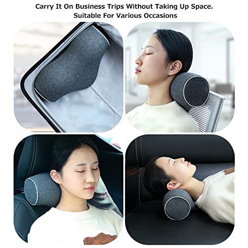 Varchit Neck Roll Pillow Memory Foam For Stiff Neck Pain Relief, Cervical Neck Pillow For Sleeping, Neck And Shoulder Relax, Reverse Bow Traction Pillow Pu Memory Cotton Pillow For Bed & Travel #TOP2