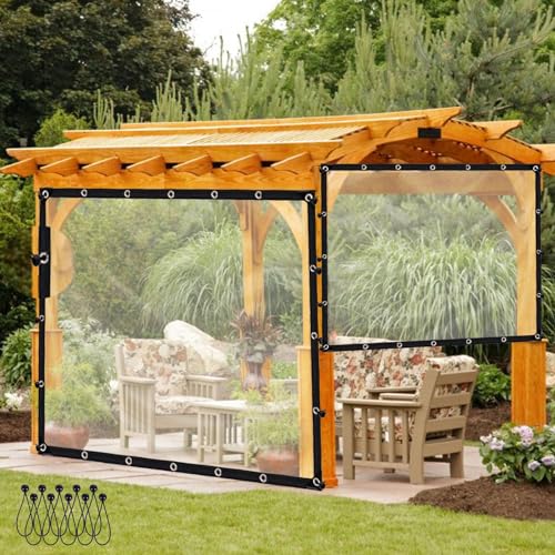 Paneles laterales impermeables que evitan la lluvia en tu gazebo de jardín 2
