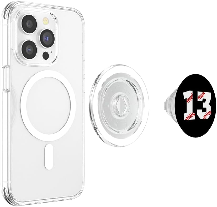 Baseball Popsocket #13 - Baseball Pop Socket - Number 13 PopSockets PopGrip: Swappable Grip for Phones & Tablets PopSockets MagSafe PopGrip for iPhone