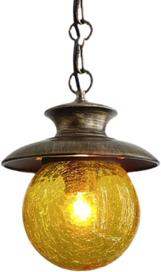 MCOSU American Minimalist Corridor Outdoor Chandelier Outdoor Waterproof Garden Exterior Pendant Light Retro Gazebo B&B Hanging Lamp French Romantic Glass Lamp Interesting Life,Hangverlichting