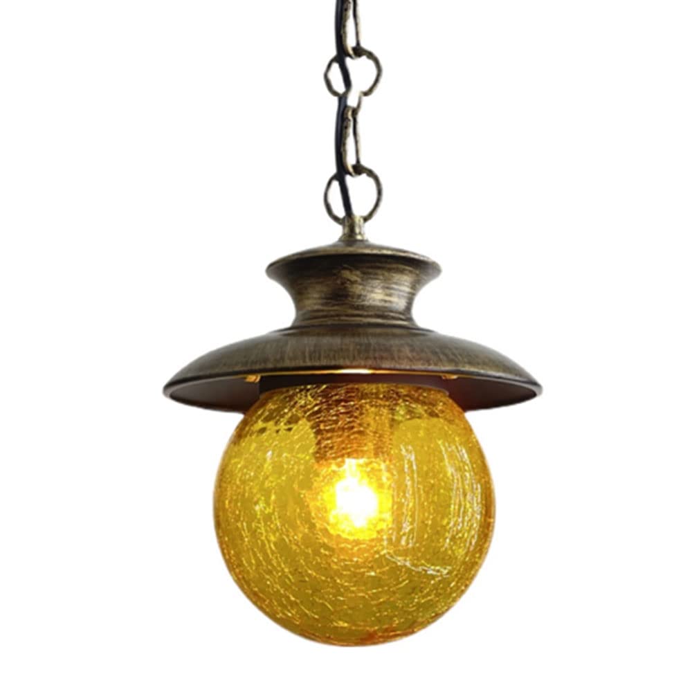 Lustre extérieur étanche et suspension rétro en verre pour gazebo