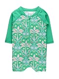 RUGGEDBUTTS Baby/Toddler Boy Swimsuit, One Piece Zipper Rash Guard Sunsuit with UPF 50+ Sun Protection - Coconut Cabana, 12-18m