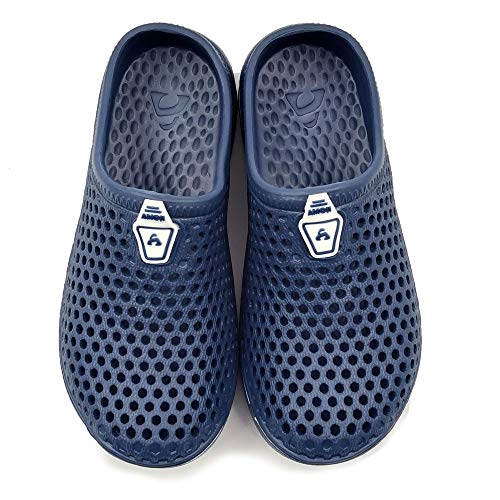 Amoji Garden Clogs Shoes Sandals Summer Slippers Kids Child Children Baby Boys Girls (Toddler/Little Kid/Big Kid) Navy 2.5-3.5 Big Kid #TOP5