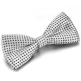 Material: Polyester & Seide JewelryWe Herren Fliege Schleife Krawatte Binder Schlips Anzug Hemd Bow Tie Kariert Verstellbar für Hochzeit Silvester Business Smoking