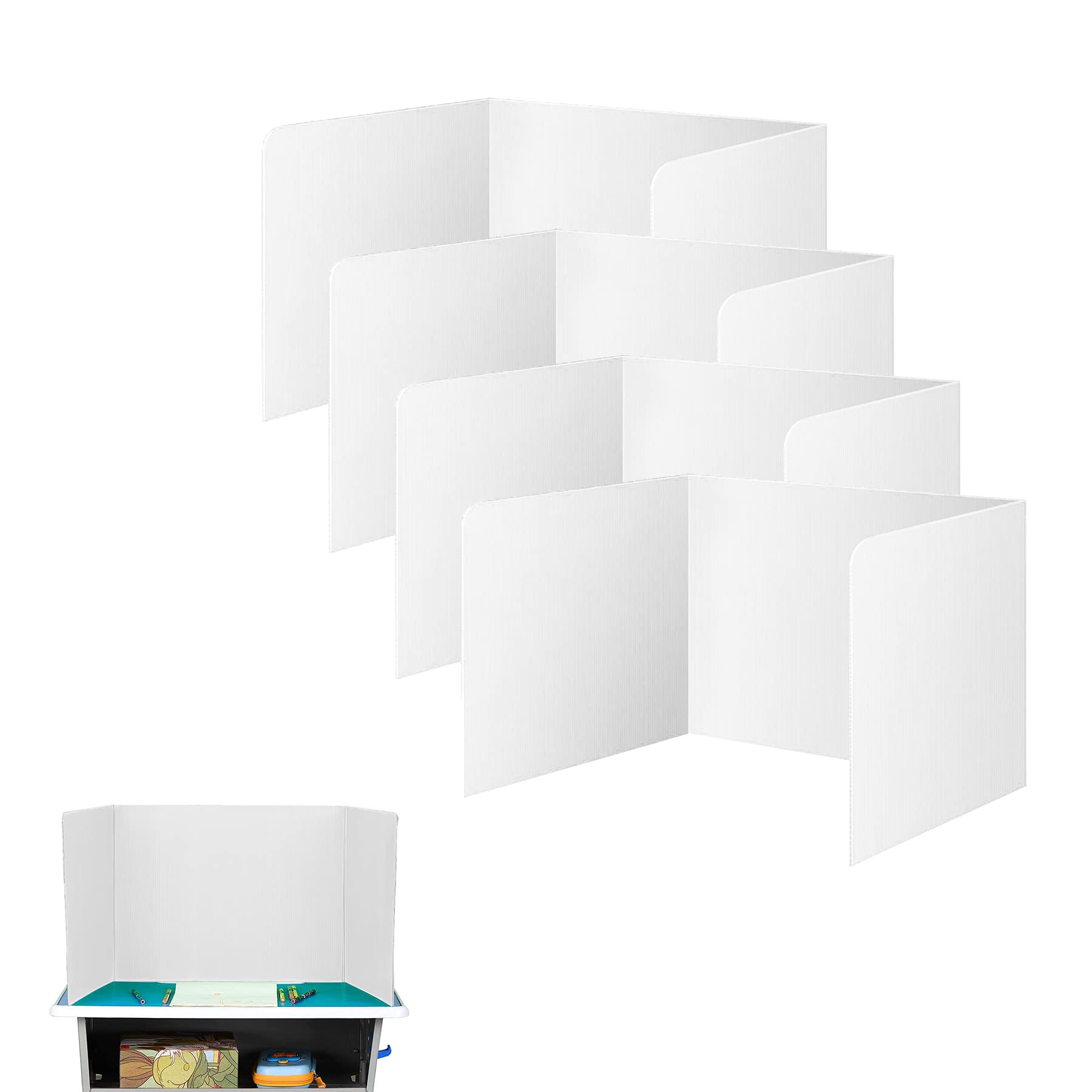 Buy 4 Pack Desk Privacy Divider Panel Student Test Freestanding