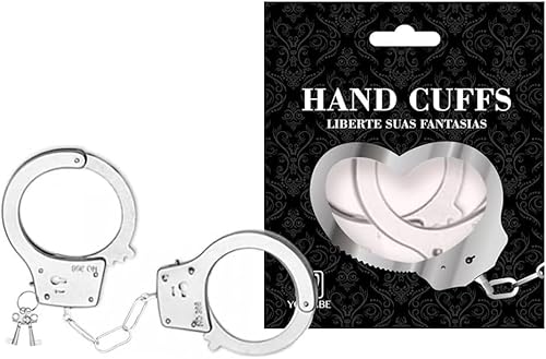 Algema Metal Fantasia Profissional Aço e Corrente Cromada