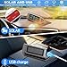 Tire Pressure Monitoring System with Solar Charge - TPMS Real-Time Pressure & Temperature Monitoring for Cars SUVs RVs, Voice Alert 5 Alarm Modes Adjustable Angle (0-84 PSI, 4 Sensors)