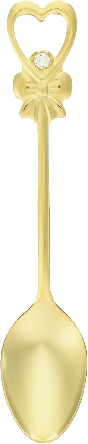 Nagao Ribbon Heart Coffee Spoon, Gold, 5 Bottles + 1 Bottle, Made in Japan