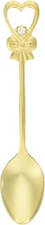 Nagao Ribbon Heart Coffee Spoon, Gold, 5 Bottles + 1 Bottle, Made in Japan
