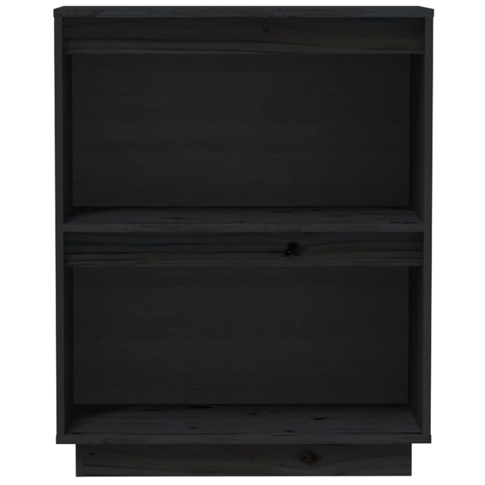 Festnight Beistellschrank Konsolenschrank aus Holz Büroschrank Mehrzweckschrank Allzweckschrank Beistellcontainer Schwarz 60x34x75 cm Massivholz Kiefer für Ihr Schlafzimmer, Wohnzimmer oder Büro