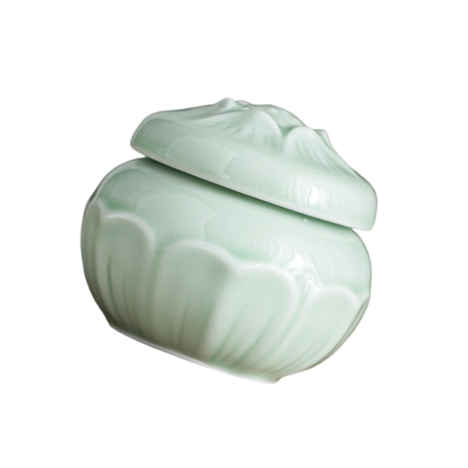 TFAOYS Artistic Shape Ceramic Can Shatterproof Home Decors Organizers for Desk Vanity Storage Elegant Ceramic Storage Can