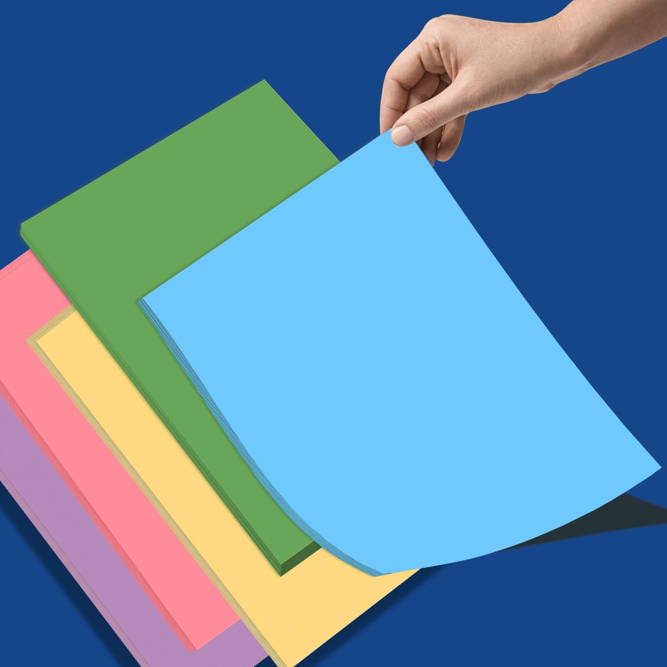 Half Letter Colorful Blank Printer Paper - 100 Sheets/200 Pages Copy Ppaers, Per Color 20 Sheets, 5 Colorful Paper Printing in Office/School/Home, 5.8" x 8.25" image 5