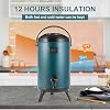 Hot Beverage Dispenser, Stainless Steel Insulated Beverage Dispenser Cold and Hot Drink dispenser with Thermometer 12 Liters Water Dispenser with Spigot