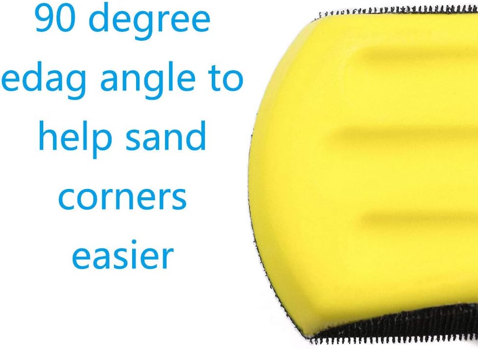 2 Packs 5 Inch Hook and Loop Hand Sanding Mouse Block Round Sand Pad Hook Backing Plate for 5" Sanding Disc Sandpaper