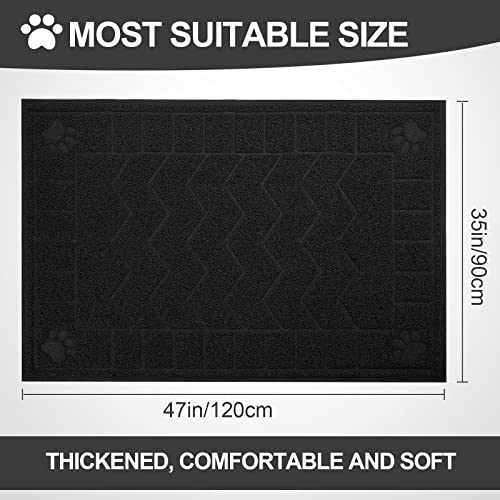 Image of Cat Litter Mat, Litter Trapping Mat Soft on Kitty Paws, 47 inch x 35 inch Kitten Litter Box Mat for Cleaner Floors, Waterproof, Easy Clean, Durable XL Large Size Cat Litter Pad for Kitten.