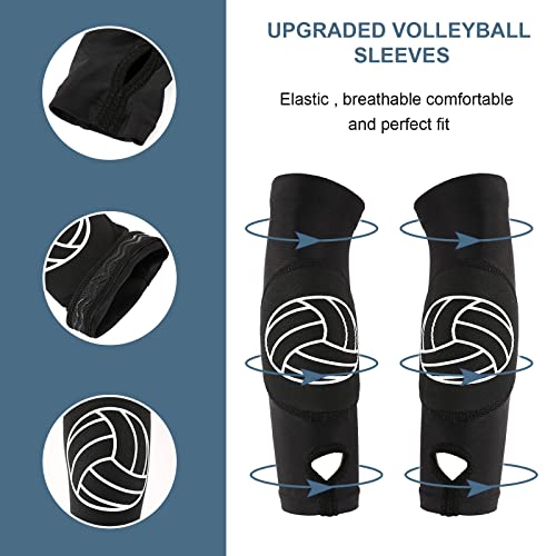 Yxmeiguo Volleyball Arm Sleeves Passing Forearm Sleeves With With Protection Pads And Thumbhole, Volleyball Gear For Youth Girls Women, 1 Pair #TOP5