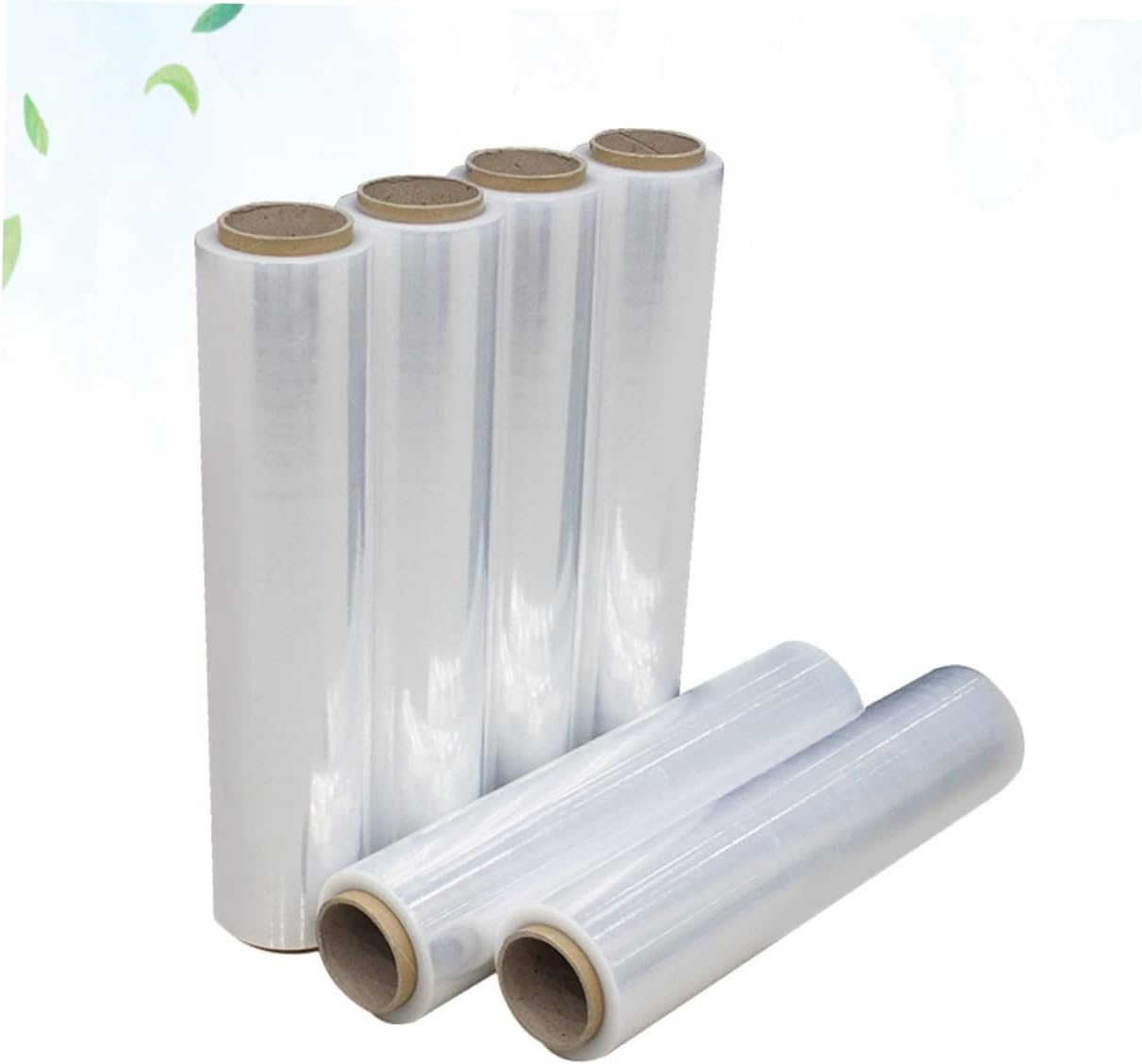 NUOBESTY 1roll Stretch Wrap Film Self-Adhesive Heavy-Duty Packing Film for Moving Storage and Pallet Wide and Tough