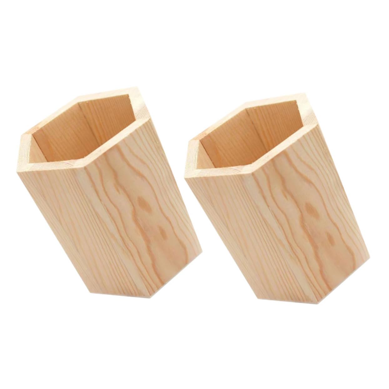 DOITOOL 10 Piezas Portalápices de Madera para Suculentas y Organizador de Escritorio Multifuncional Soporte para Pinceles y Bolígrafos Decoración Elegante para Oficina y Papelería