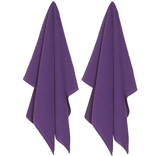 Now Designs Ripple Kitchen Towel, Set Of 2, Prince Purple #TOP5