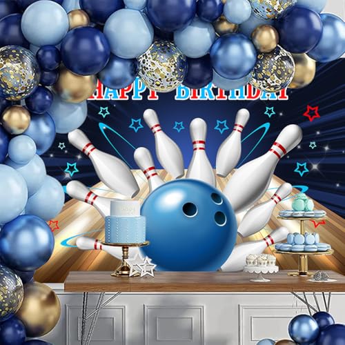 InMemory Bowling Happy Birthday Backdrop Let's Strike Up Sport Banners by InMemory - Used condition - Image 3