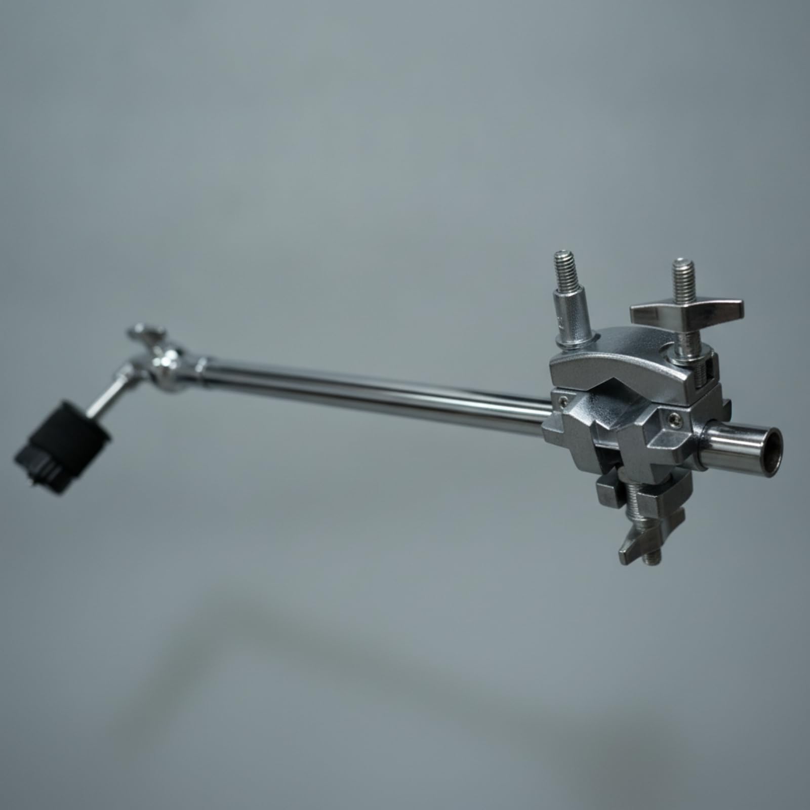Support Percussion en Métal avec Fixation Multifonction et Tige Cymbale Réglable pour Batterie Acoustique et Électronique, Tige De Cymbale Droite Longue + Pince Multifonction