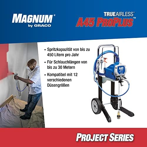 Bild 4 - Magnum by Graco 17C245 A45 ProPlus Airless-Farbspritzgerät, leistungsstarkes fahrbares Gerät für private Großprojekte (Fördermenge1,17 l/min, max. Spritzdruck 207 bar)