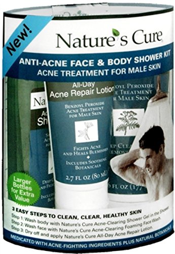 Nature's Cure Anti-Acne Face and Body Shower Kit for Male Skin