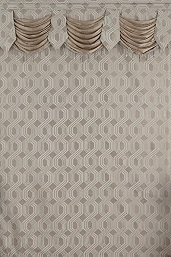Glory Rugs 2Pc Curtain Set With Panel Attached Valance And Backing 55"X84" Each Ragad Collection #TOP3
