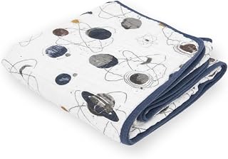 Little Unicorn Original Premium Cotton Quilt | Multi-Layered & Extra-Soft Muslin Fabric |for Babies & Toddlers (Planetary)