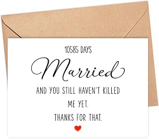 DiandDesignGift 10585 Days Married Card - Funny 29th Wedding Anniversary Card - 29 Year Anniversary Card Husband Wife Couple - Gift For Husband - For Wife -For Grandma - For Grandfather