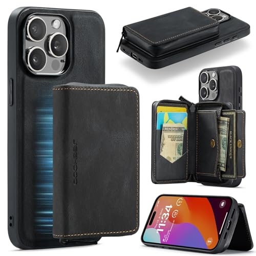 Étui portefeuille amovible iPhone 15 Pro Max pour voyager léger en ville