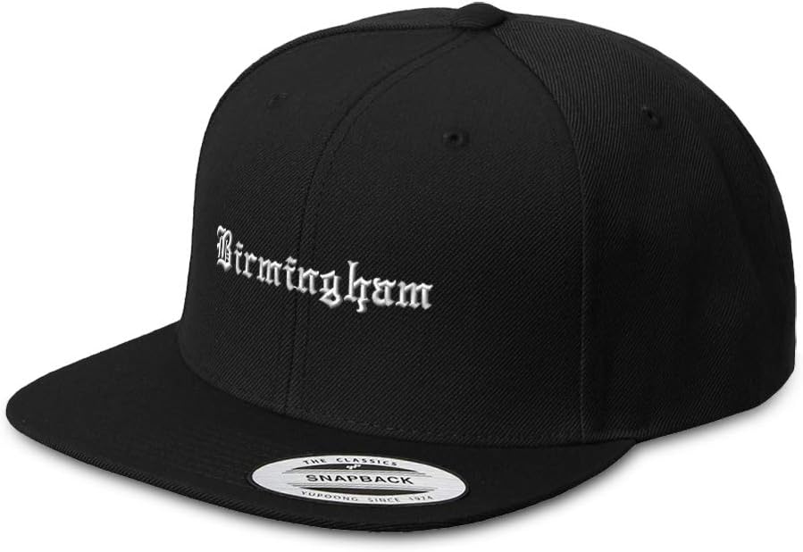 Custom Snapback Hats for Men & Women Birmingham England Embroidery Acrylic
