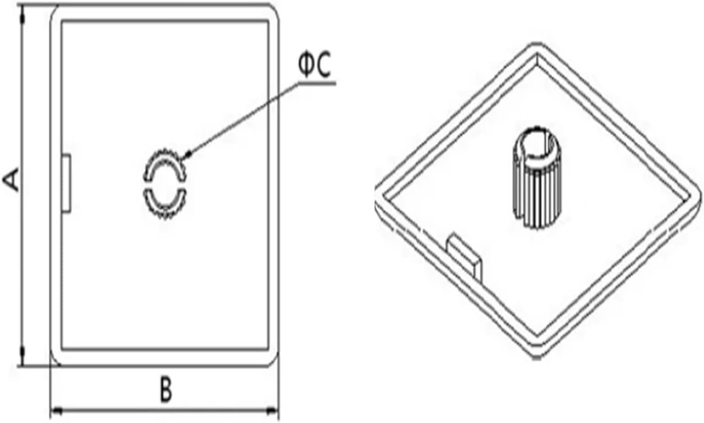 5pcs Black Plastic end caps Cover Plate end caps for 2020 2040 3030 3060 3030R 4040 4080 4040R 4545 EU Aluminum Profile(3030)