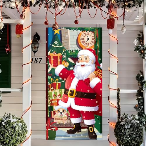 Weihnachten Türabdeckung Dekoration, Weihnachtsvorhänge, 90 x 180 cm...