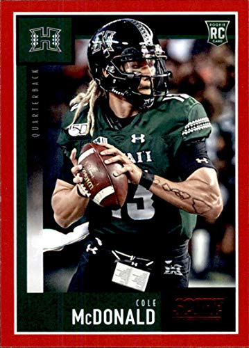 2020 Score Red #355 Cole McDonald Hawaii Rainbow Warriors Rookie Football Card