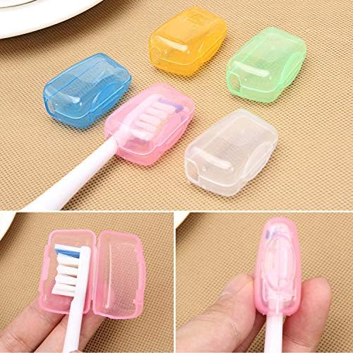 5 Pieces Travel Portable Toothbrush Head Covers Toothbrush Protective Case Toothbrush Head Protector Cap