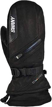 Swany Mens X-Cell 2.1 Sports Moisture-Wicking Quick-Drying Warm Durable Flexible Insulated Leather Winter Mittens