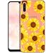 Produktbild OOH!COLOR Handyhülle kompatibel mit Samsung Galaxy A70 Hülle Silikon Blumen Motiv transparent dünn Schutzhülle durchsichtig Case für Samsung A70 A705FN gelbe Sonnenblumen