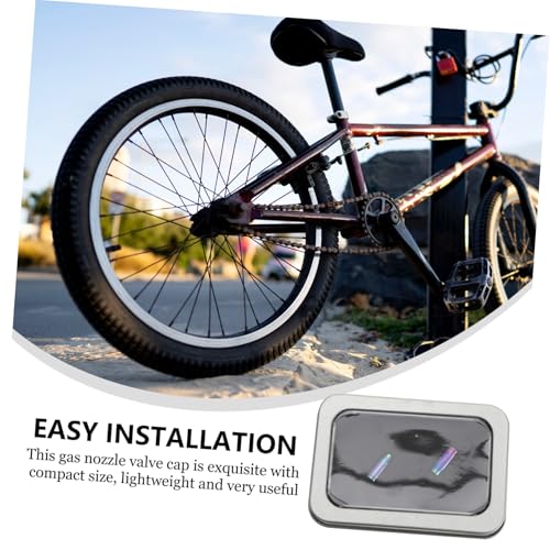 2 Pcs Tapones de Válvula de Aire para Bicicleta con Protección Anti-polvo miniatura 4
