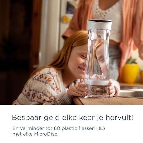 BRITA karaf met gefilterd water — verminder tot 60 plastic flessen per MicroDisc