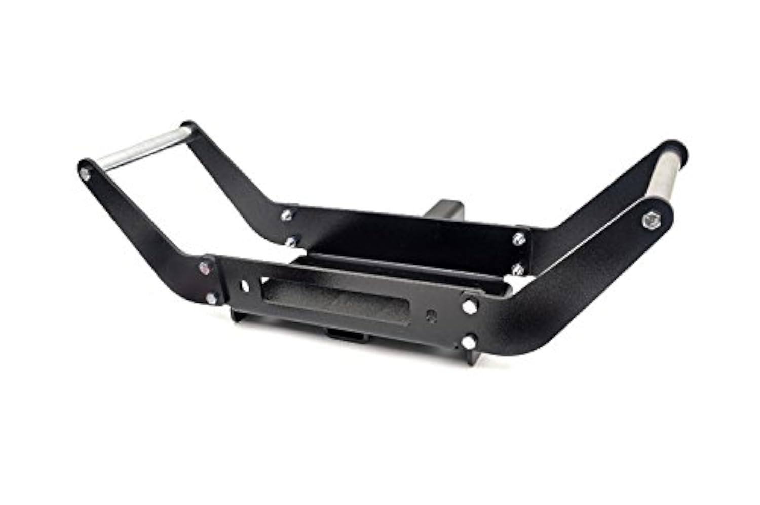 Rough Country 2" Receiver Hitch | Winch Plate Cradle | 1/4" Steel | Handles | 4.5x10 Bolt Pattern | RS109