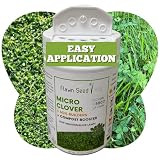 Micro Clover Seeds Perennial Flawn Seed Shaker Tube w/Soil Builder Enzyme Food & Compost Booster - Add to Lawn or Alternative to Lawn, Ground Cover, Eco & Pollinator Friendly (500 Sq Ft)