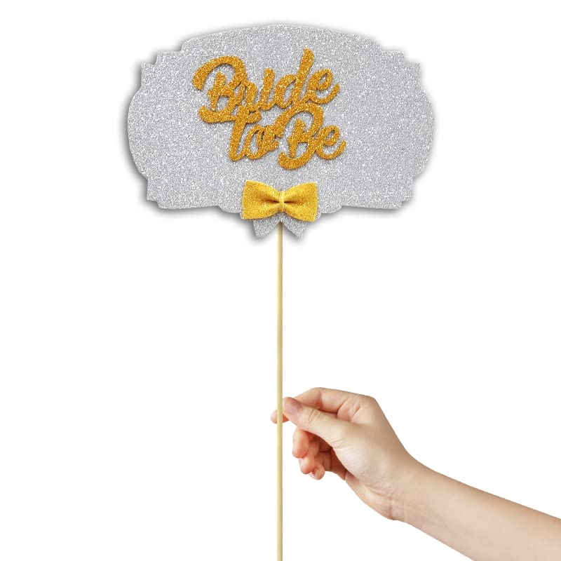 SüSLe Bebek ve Parti Bride To Be Konuşma Balonu Çubuğu - Gümüş & Altın
