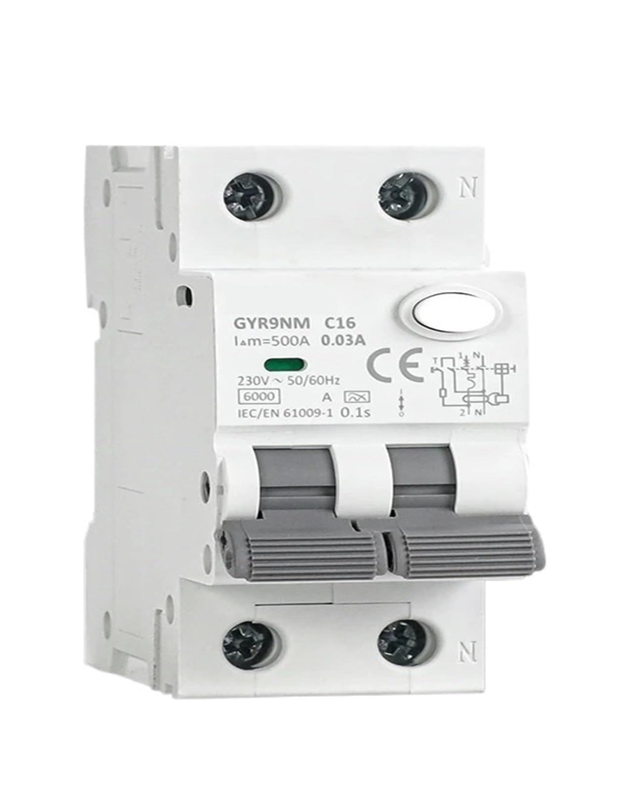 Disjoncteur différentiel Type AC 2P C16A 30mA pour rail DIN - 4
