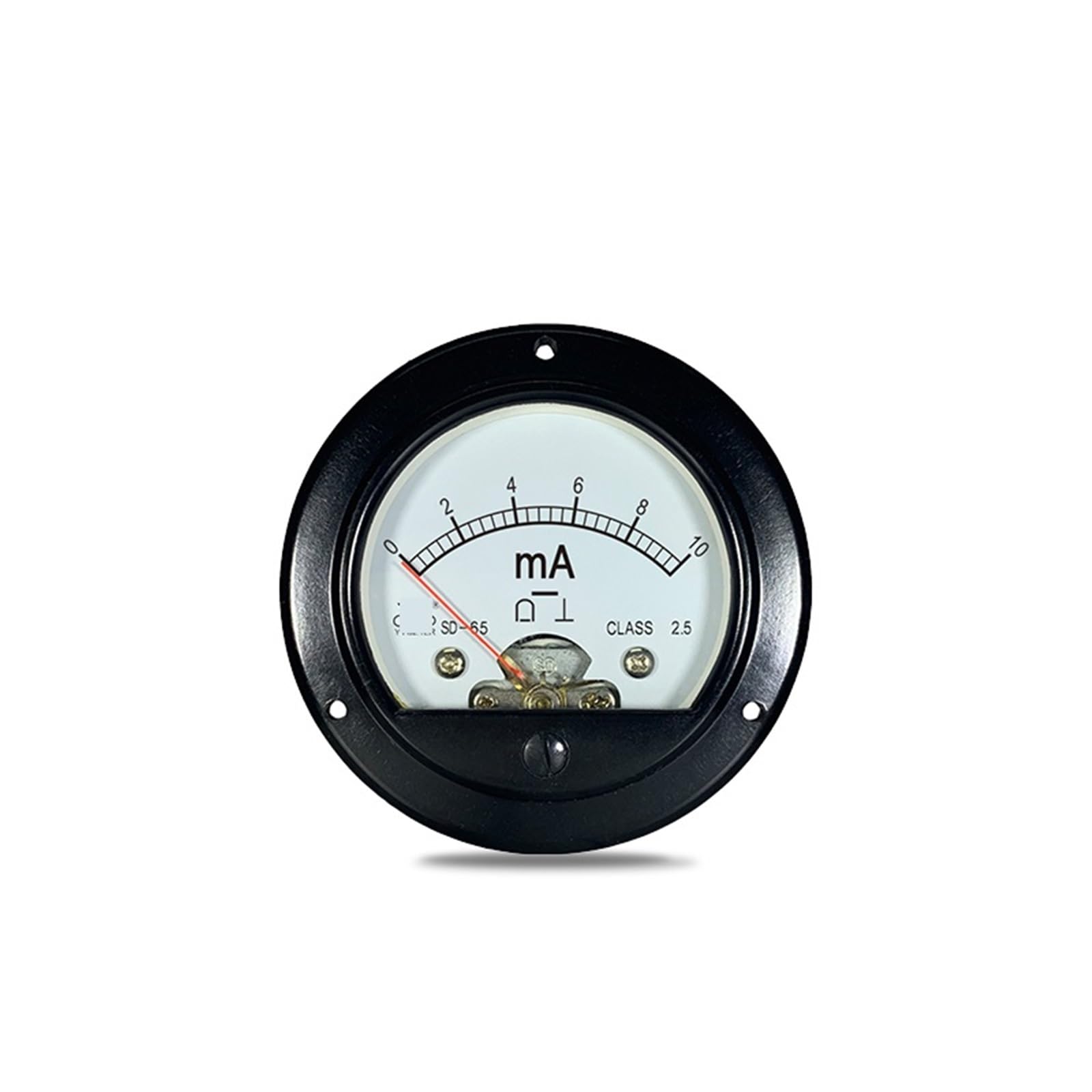 Milliampèremètre pointeur DC 2mA, petit cadran analogique circulaire 65mm - 7