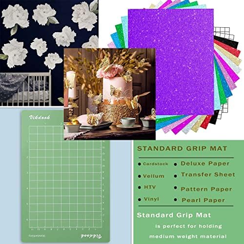 VIKDOOK Cutting Mat for Cricut Joy 4.5X12 4.5X6.5 Variety Grip Replacement Adhesive Light Standard Strong Grip Mat for Cricut Joy Accessories